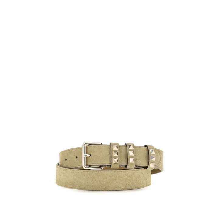 Valentino Garavani Beige Calf Leather Bos Taurus Belt