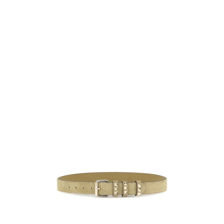 Valentino Garavani Beige Calf Leather Bos Taurus Belt