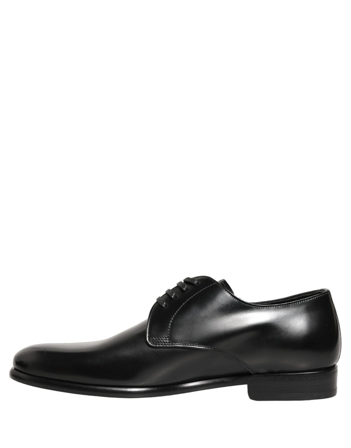 Dolce & Gabbana Black Leather Lace Up Derby Dress Shoes
