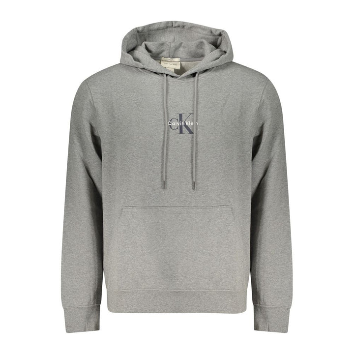 Calvin Klein Gray Cotton Men's Hoodie