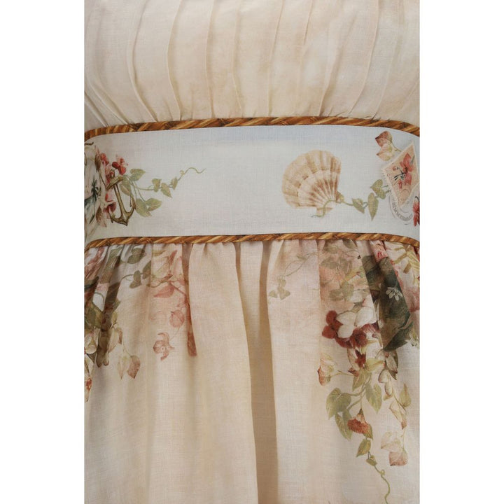 Zimmermann Beige Linen Casual Dress