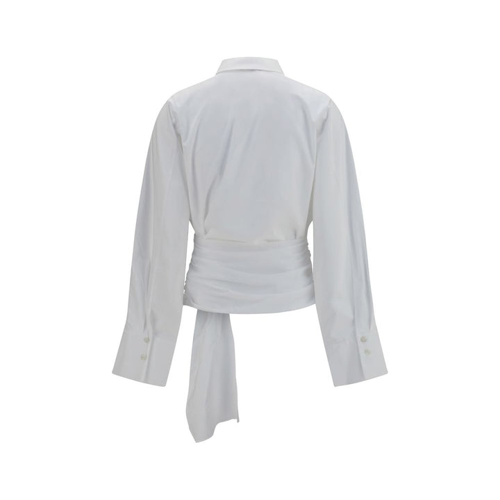 7FOR White Cotton Dress Shirt