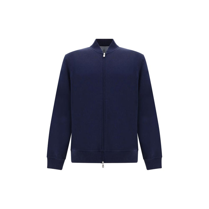 Brunello Cucinelli Blue Cotton Sweatshirt