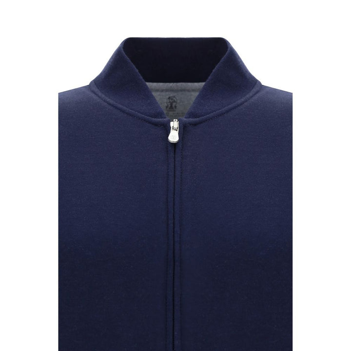 Brunello Cucinelli Blue Cotton Sweatshirt