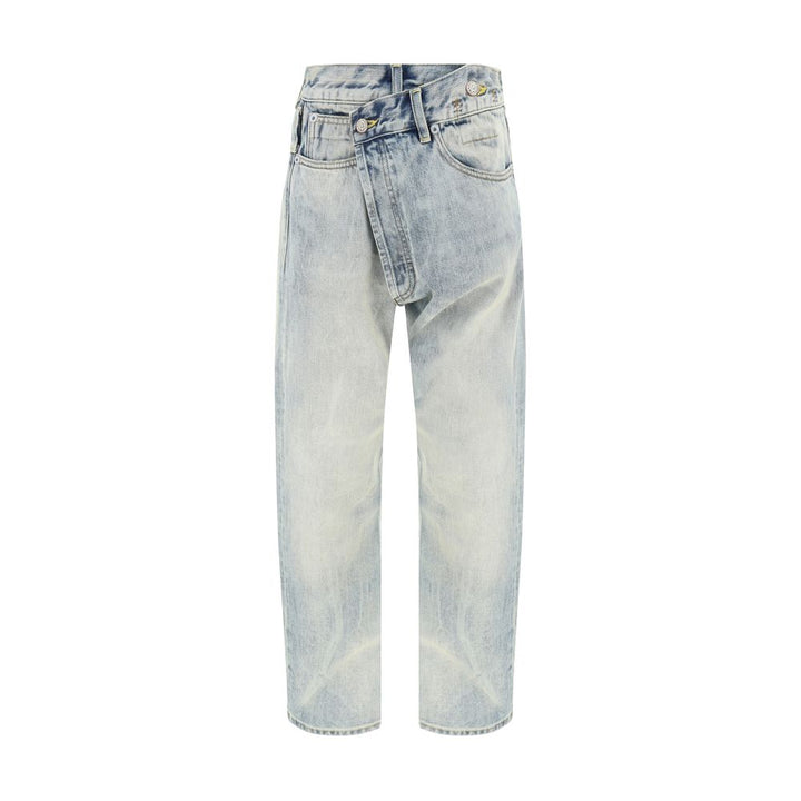 R13 Blue Cotton Straight-Leg Jeans