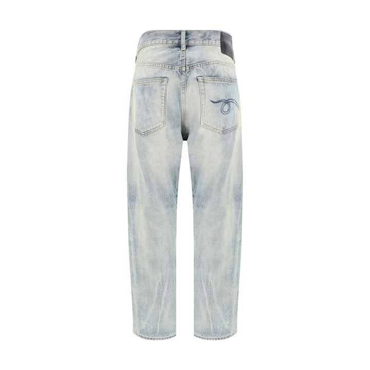 R13 Blue Cotton Straight-Leg Jeans
