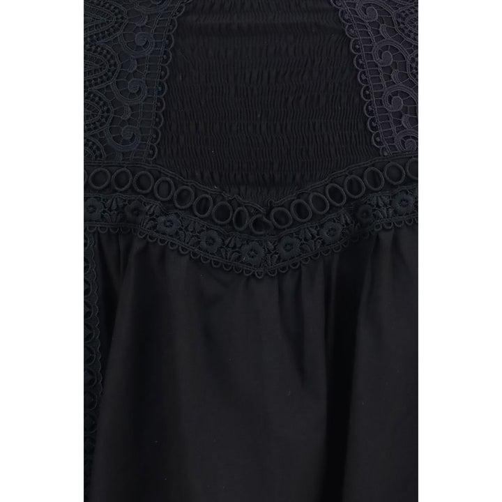 Charo Ruiz Black Cotton Mini Skirt