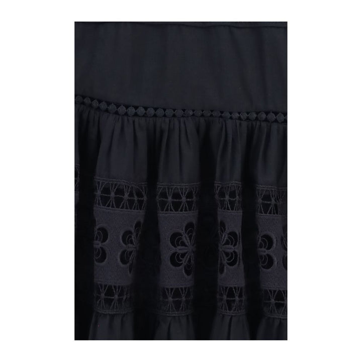 Charo Ruiz Black Cotton Casual Dress