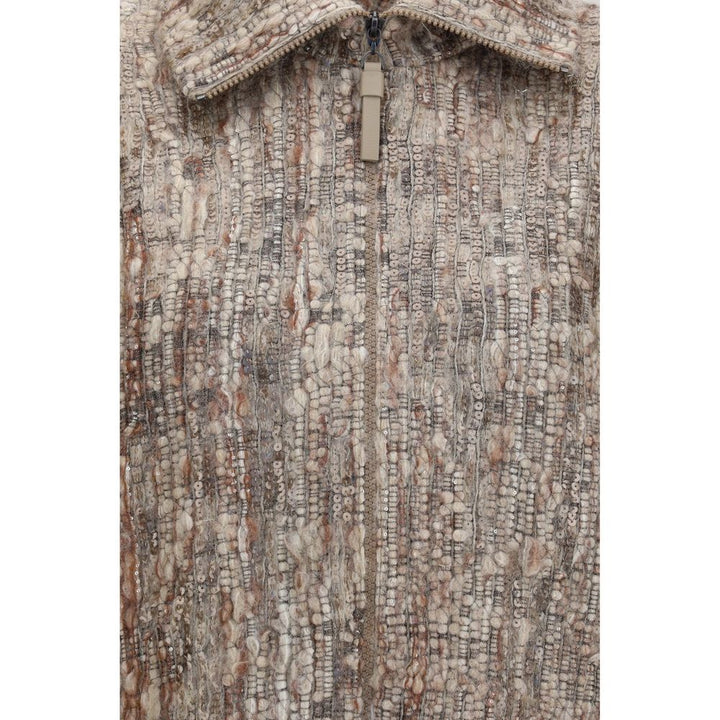 Brunello Cucinelli Beige Mohair Cardigan