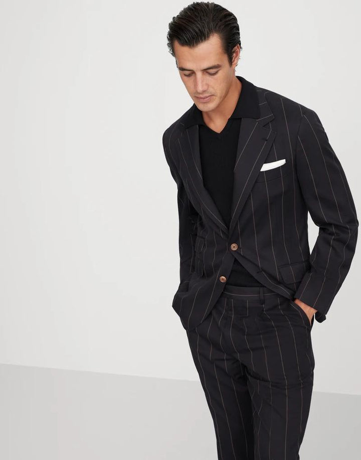 Brunello Cucinelli Bicolor Wool Blazer