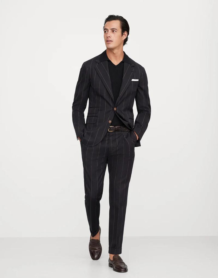 Brunello Cucinelli Bicolor Wool Blazer