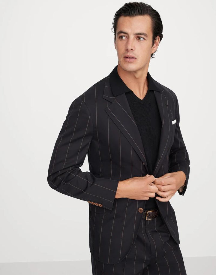 Brunello Cucinelli Bicolor Wool Blazer
