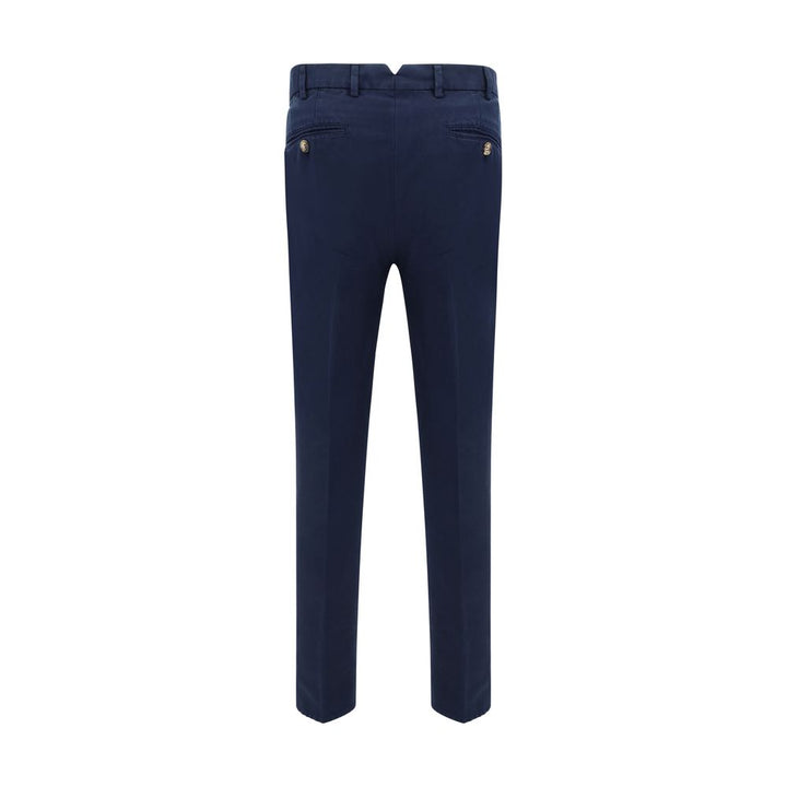 Brunello Cucinelli Blue Cotton Casual Pants