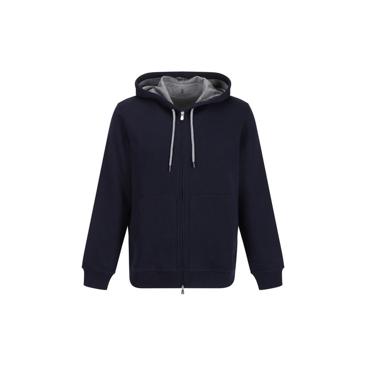 Brunello Cucinelli Blue Cotton Sweatshirt