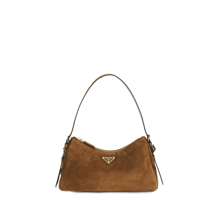 Prada Brown Calf Leather Bos Taurus Shoulder Bag
