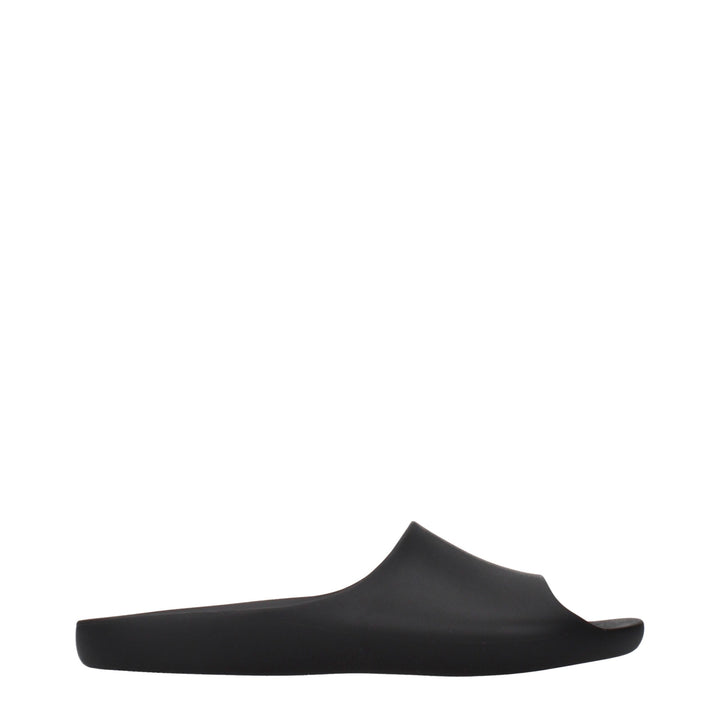 The Row Black Cotton Slippers