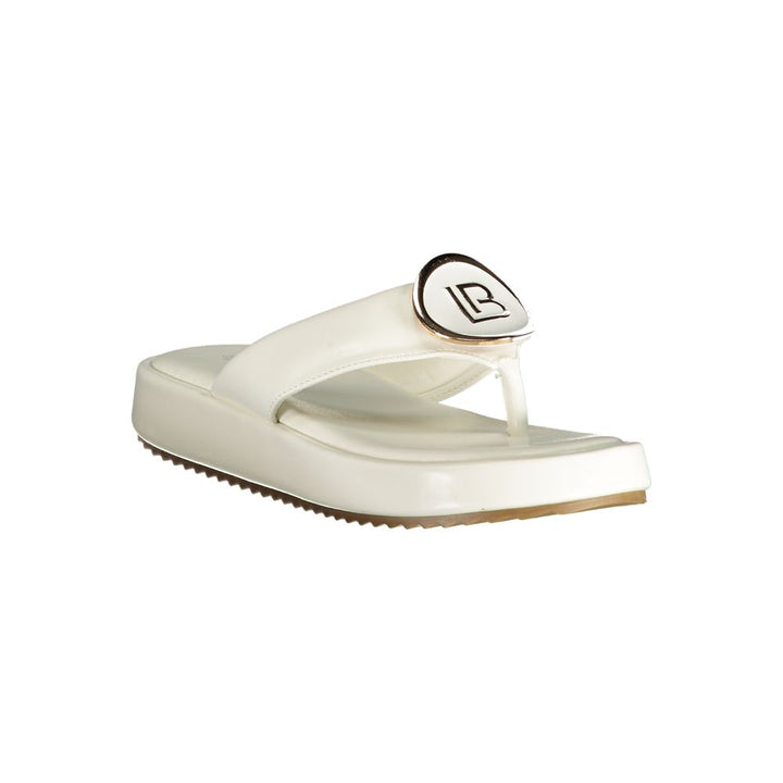 Laura Biagiotti White Polyurethane Women Sandal