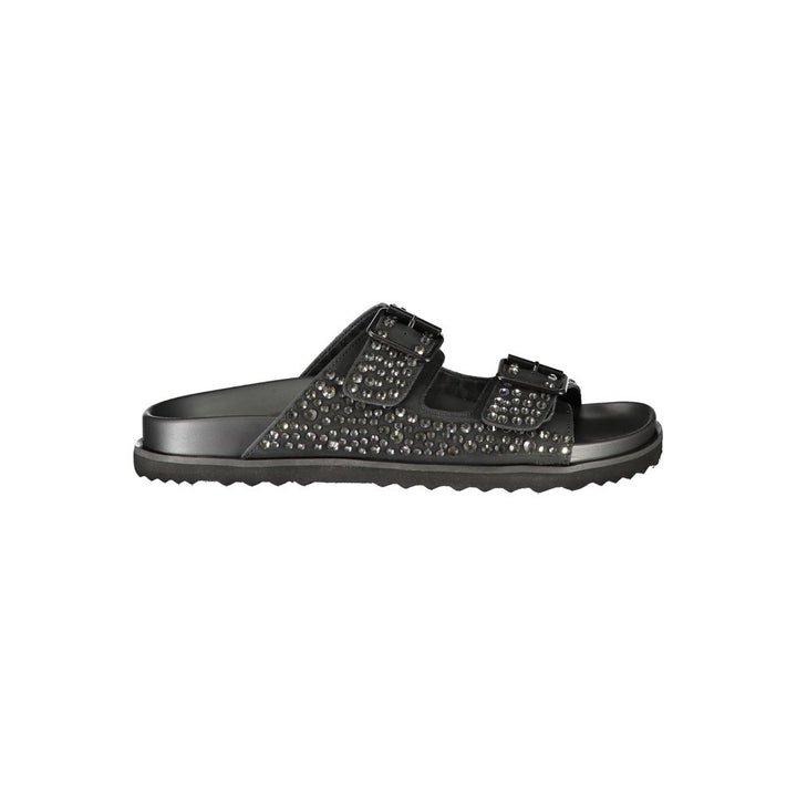 Laura Biagiotti Black Polyurethane Women's Slipper