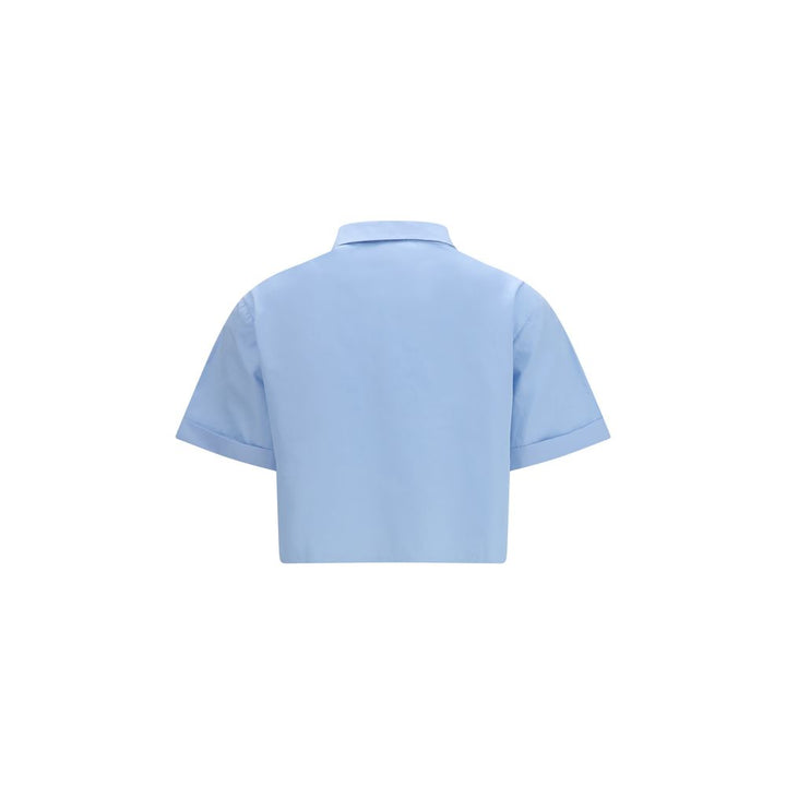 Miu Miu Blue Cotton Shortsleeve Shirt