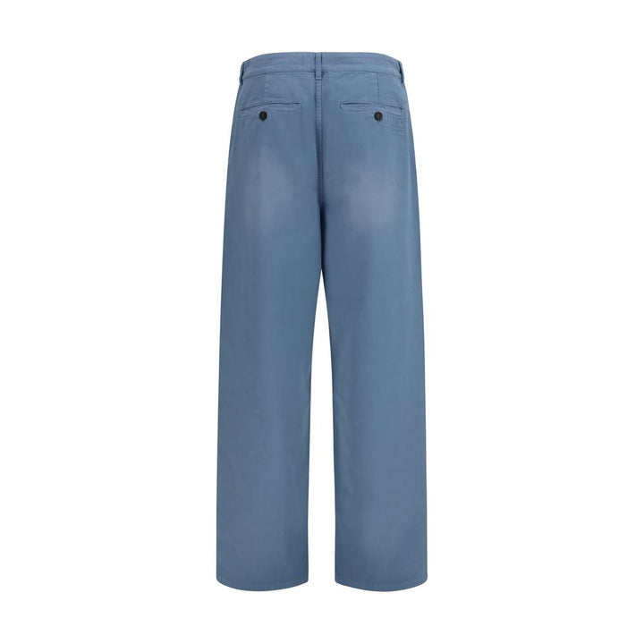 Miu Miu Blue Cotton Casual Pants