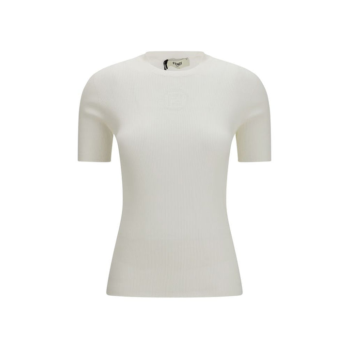 Fendi White Cotton Sweatshirt