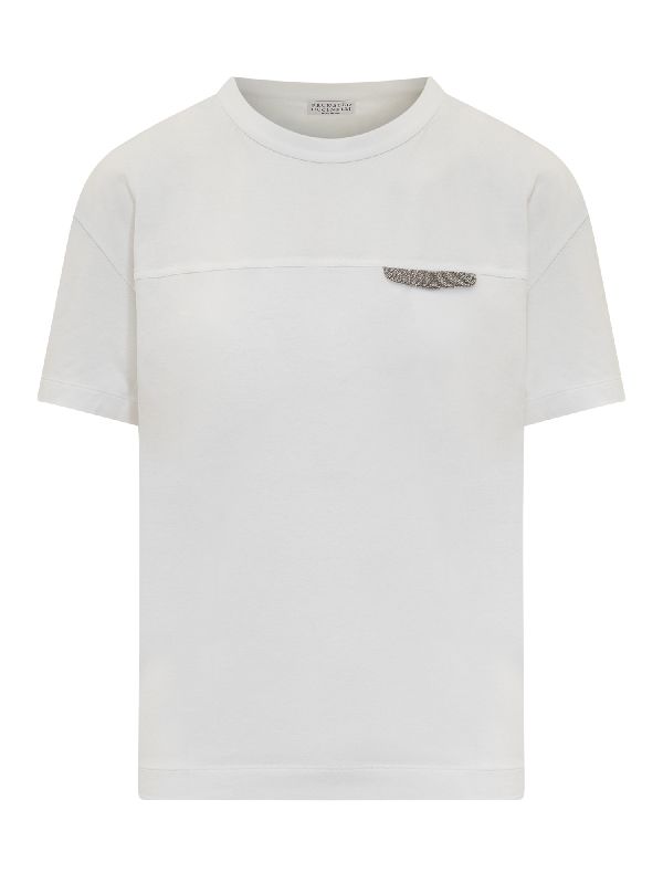 Brunello Cucinelli White Cotton T-Shirt