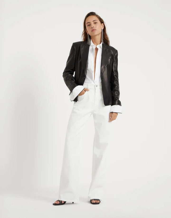 Brunello Cucinelli Natural Cotton Casual Pants