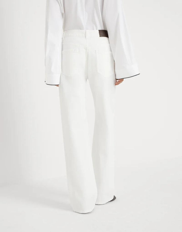 Brunello Cucinelli Natural Cotton Casual Pants