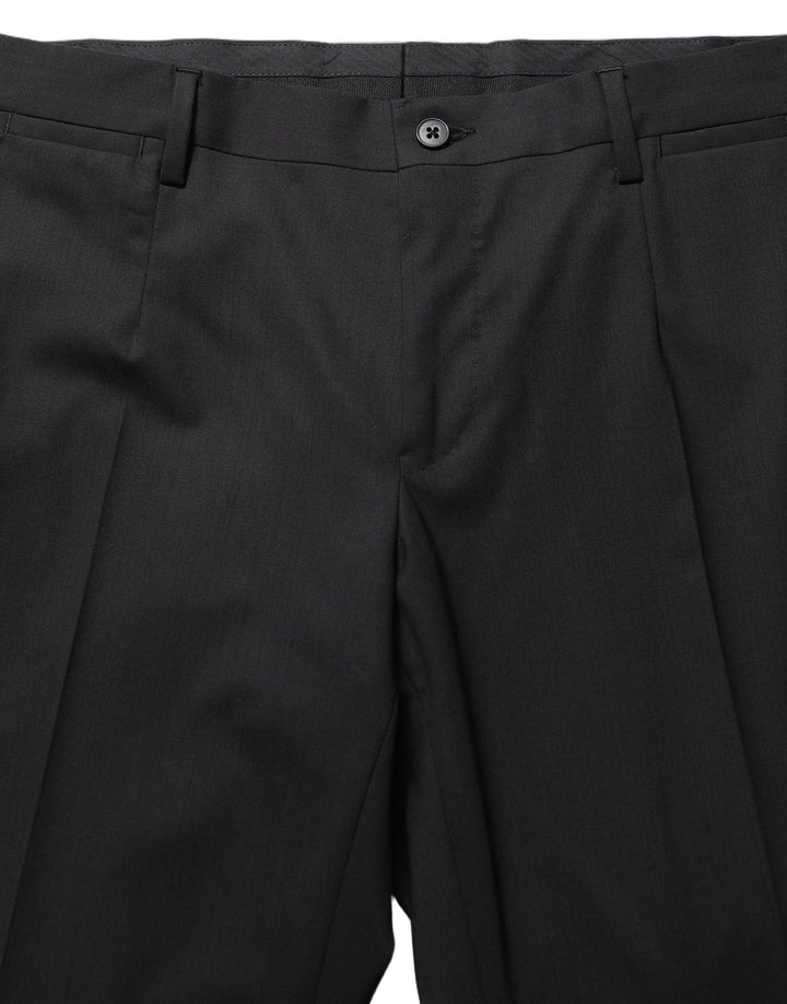 Dolce & Gabbana Black Wool Skinny Leg Dress Men Trouser Pants
