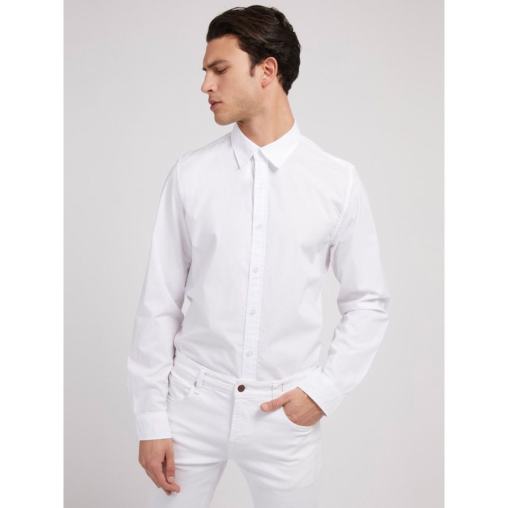 Guess Jeans White Cotton Dress Shirt