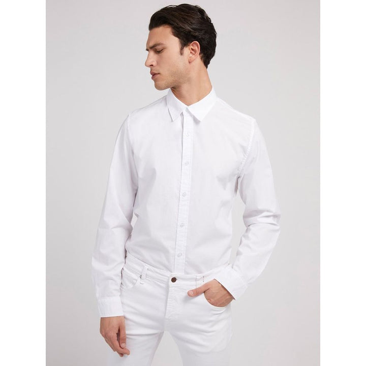 Guess Jeans White Cotton Dress Shirt