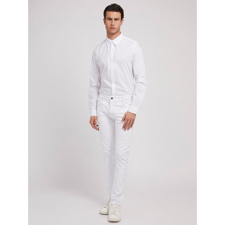 Guess Jeans White Cotton Dress Shirt