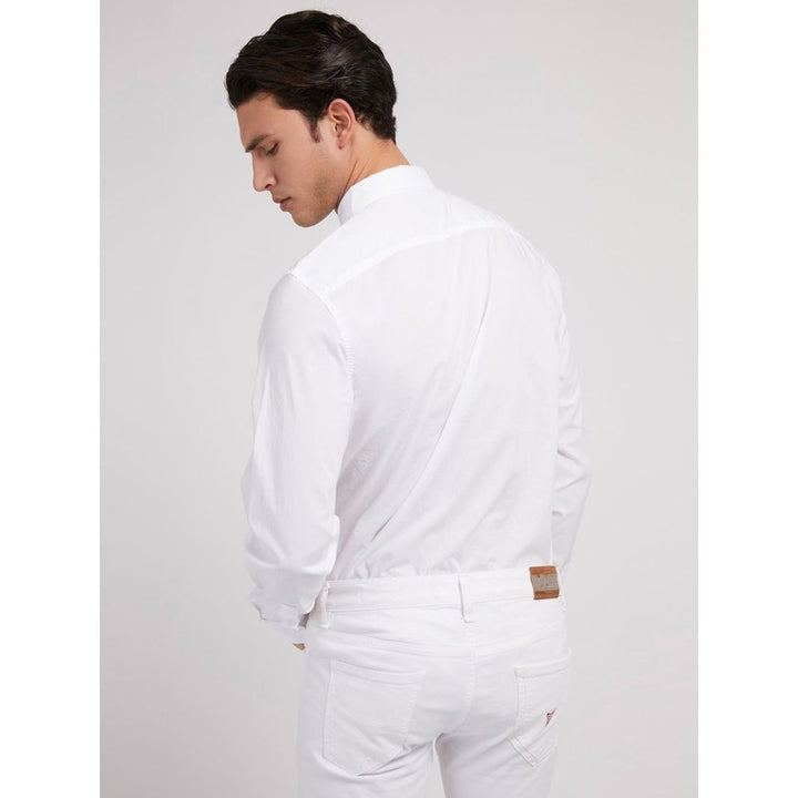 Guess Jeans White Cotton Dress Shirt