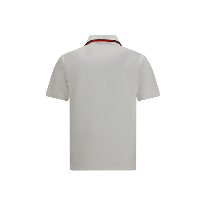 Gucci White Cotton Polo Shirt