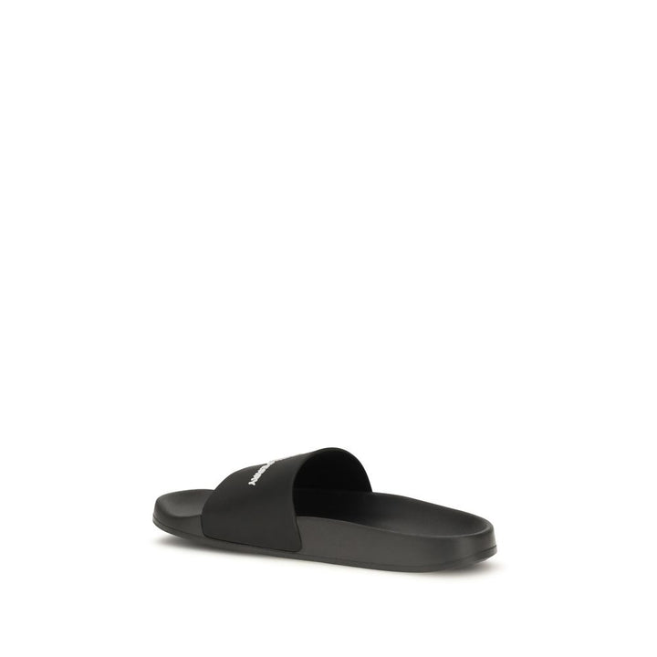 Fred Perry Black Rubber Sandals