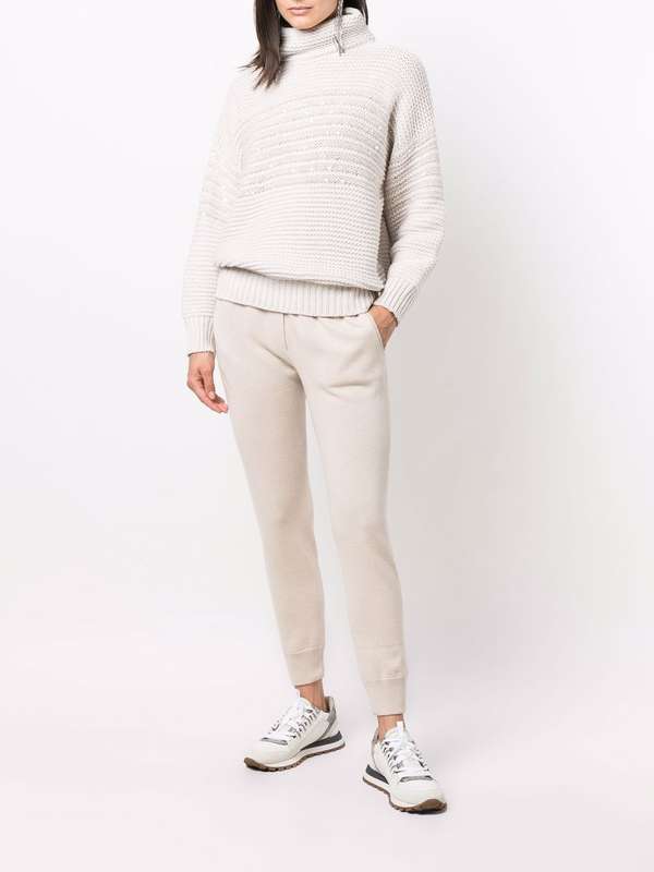 Brunello Cucinelli Beige Cashmere Joggers (Workout Pants)