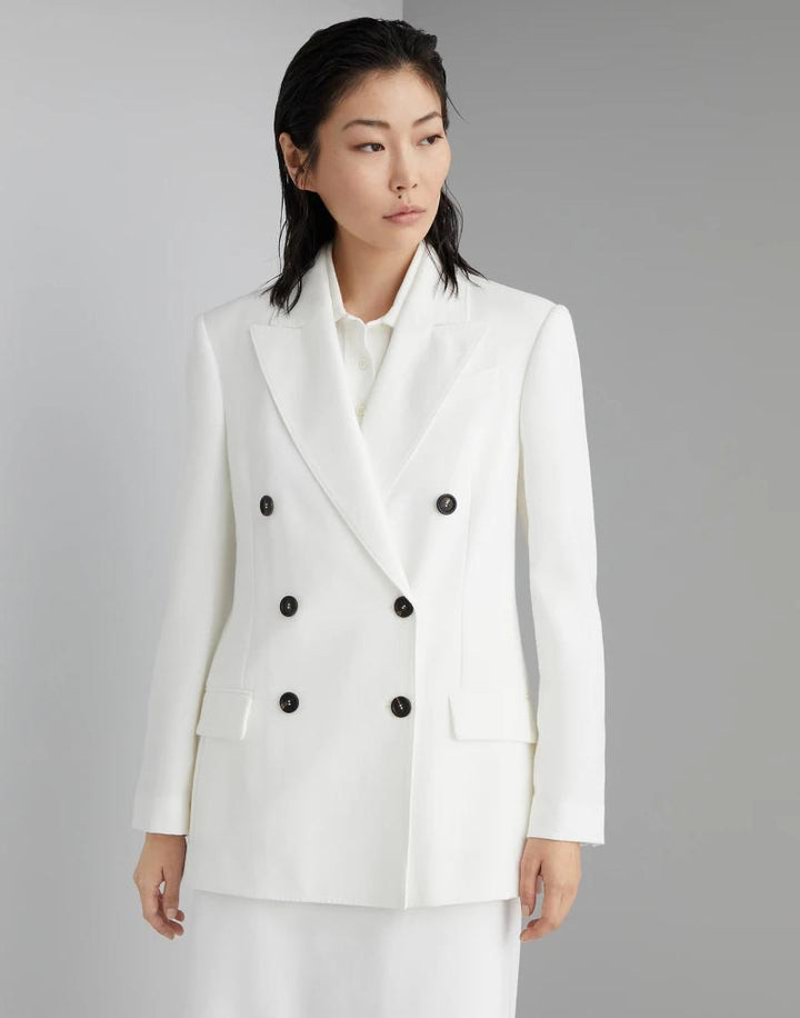 Brunello Cucinelli White Cotton Blazer