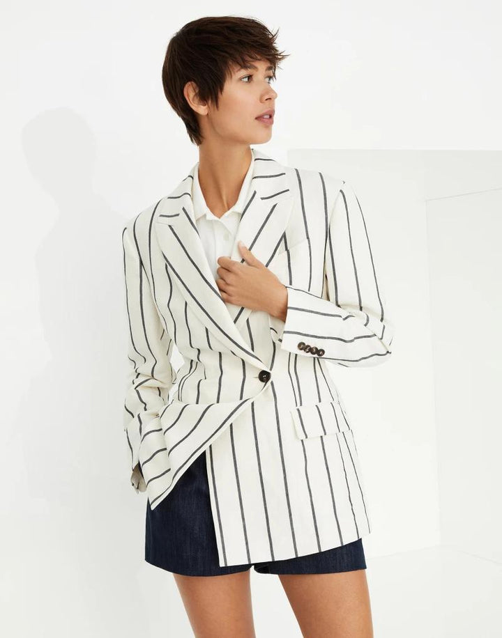 Brunello Cucinelli Bicolor Linen Blazer