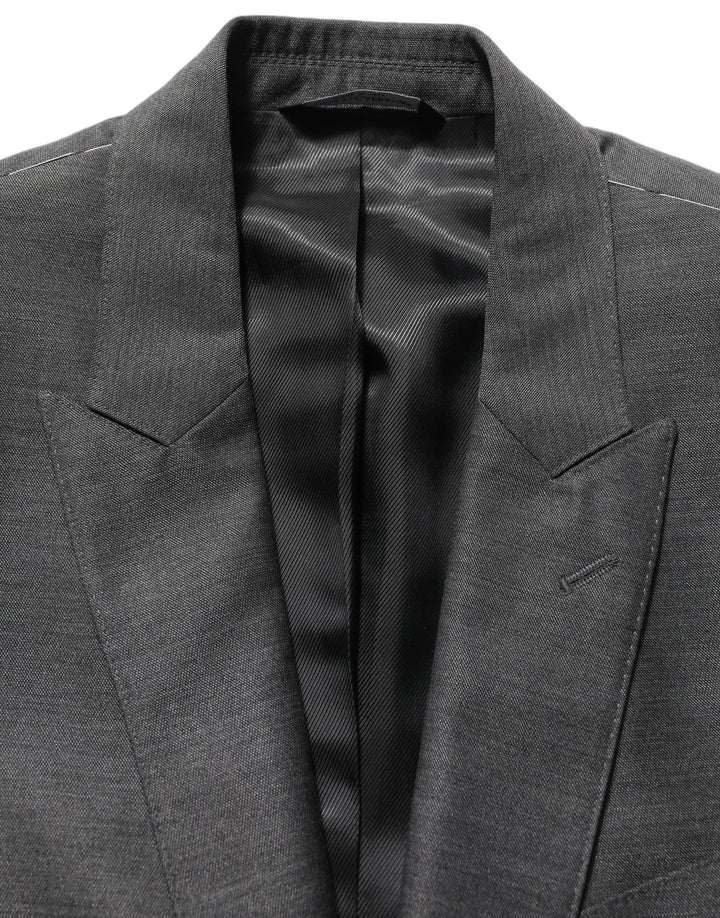 Dolce & Gabbana Gray MARTINI Slim Fit Formal 3 Piece Suit