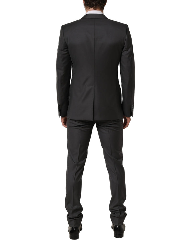 Dolce & Gabbana Gray MARTINI Slim Fit Formal 2Piece Men Suit