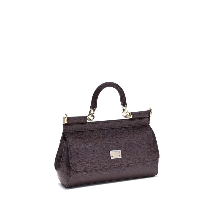 Dolce & Gabbana Purple Calf Leather Bos Taurus Handbag