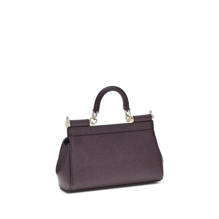 Dolce & Gabbana Purple Calf Leather Bos Taurus Handbag