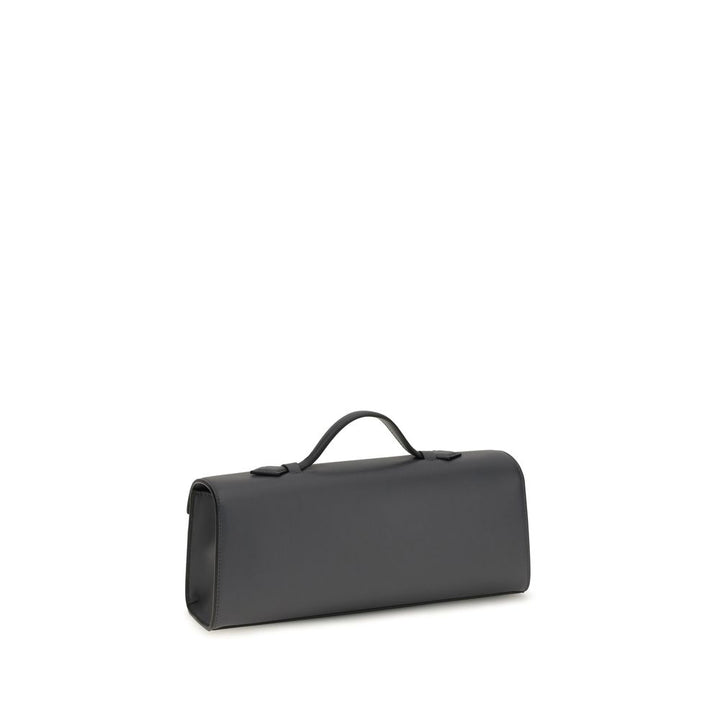 Savette Gray Calf Leather Bos Taurus Shoulder Bag