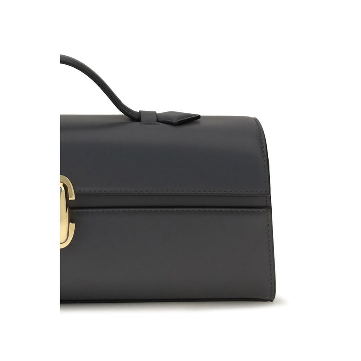 Savette Gray Calf Leather Bos Taurus Shoulder Bag
