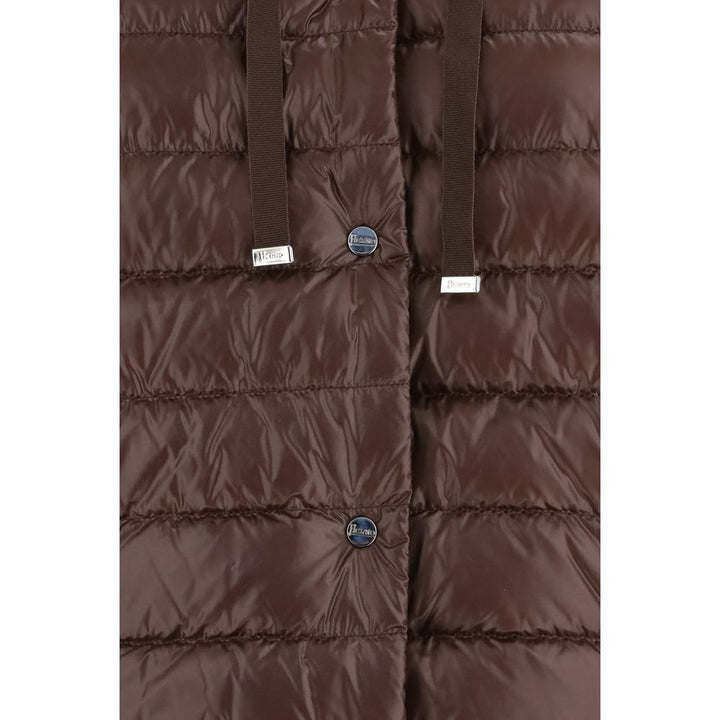 Herno Brown Polyester Full-Length Jacket