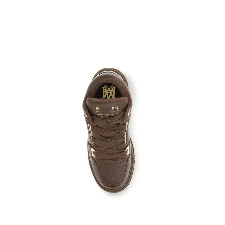 Amiri Brown Calf Leather Bos Taurus Chunky Sneakers