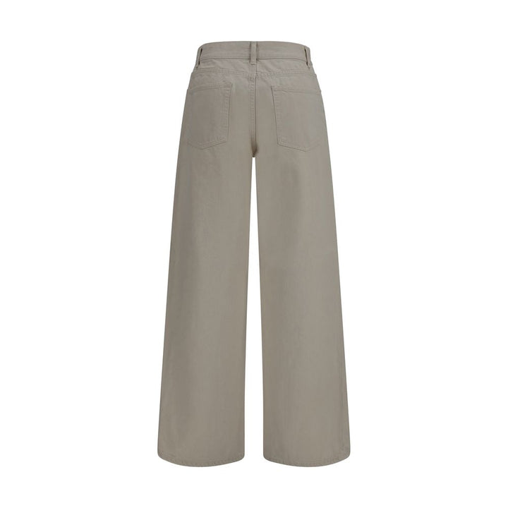 The Row Beige Cotton Relaxed Fit Jeans