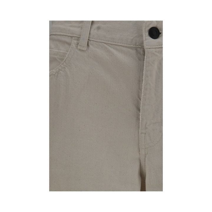 The Row Beige Cotton Relaxed Fit Jeans