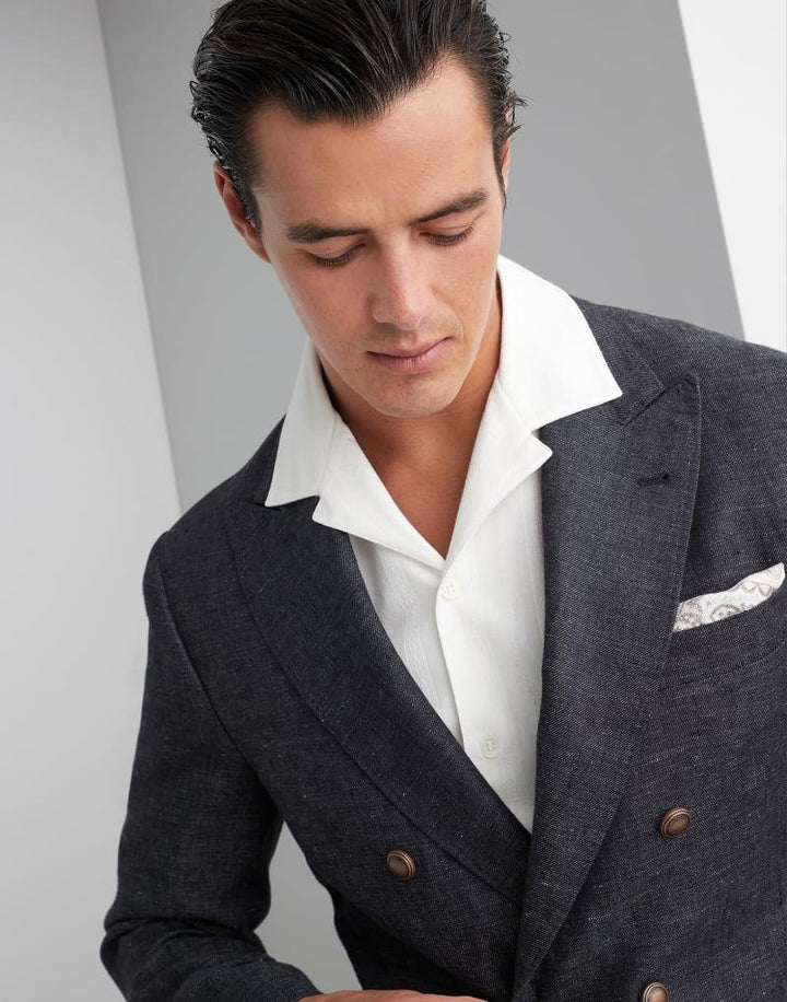 Brunello Cucinelli Black Linen Blazer
