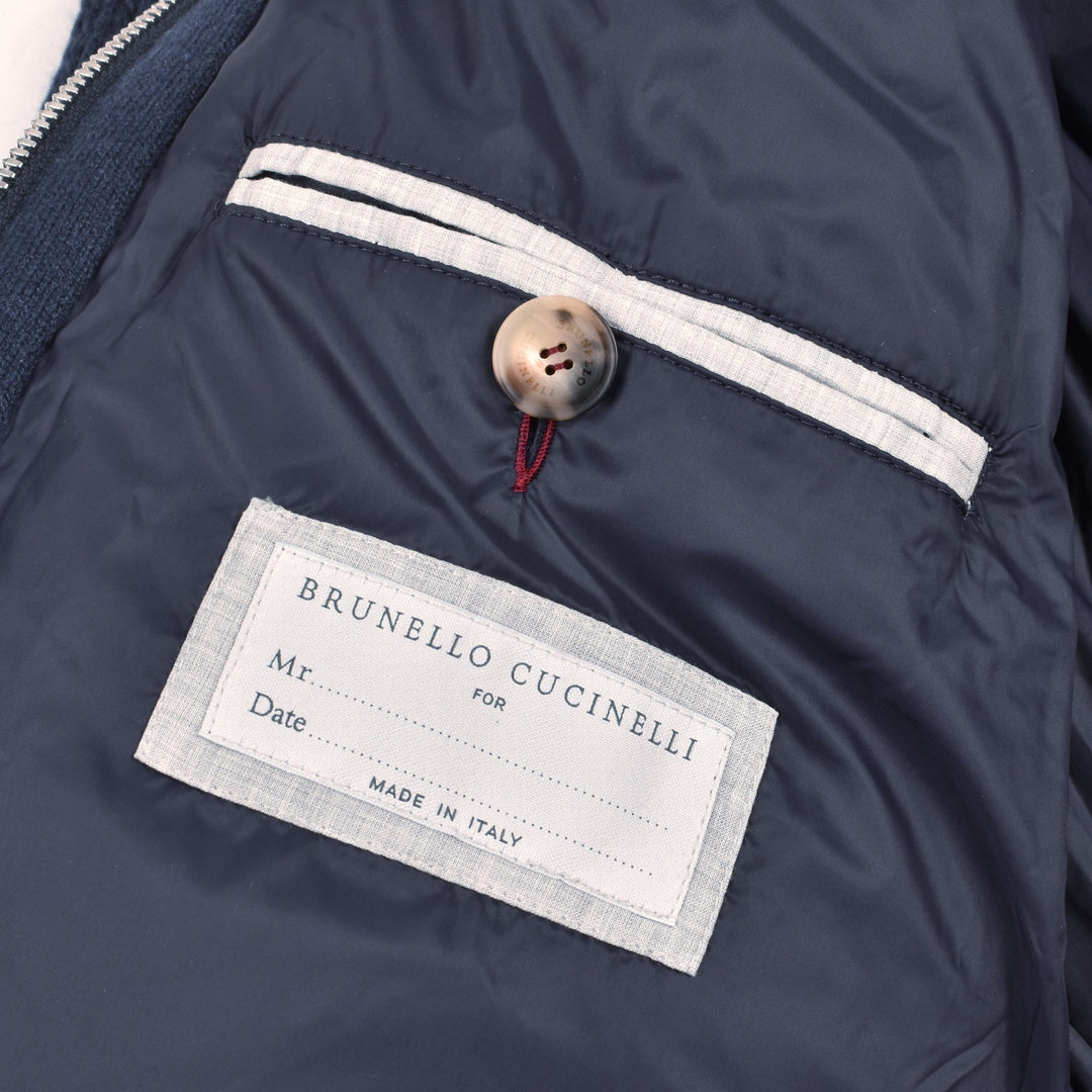 Brunello Cucinelli Blue Cashmere Jacket
